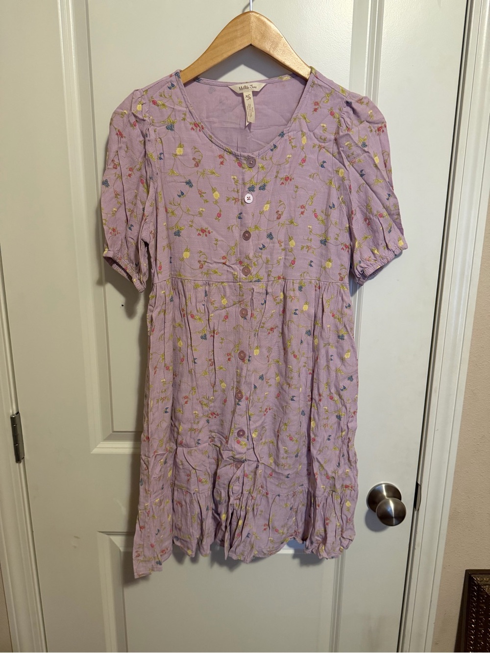 Matilda Jane Lavender Floral Button-Up Dress